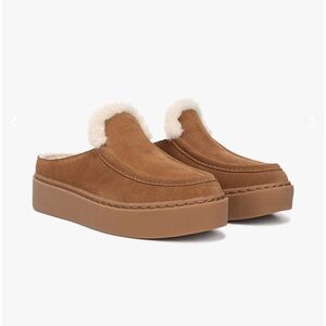 Favorite Daughter Women's Shearling-Lined Suede Mules new $350